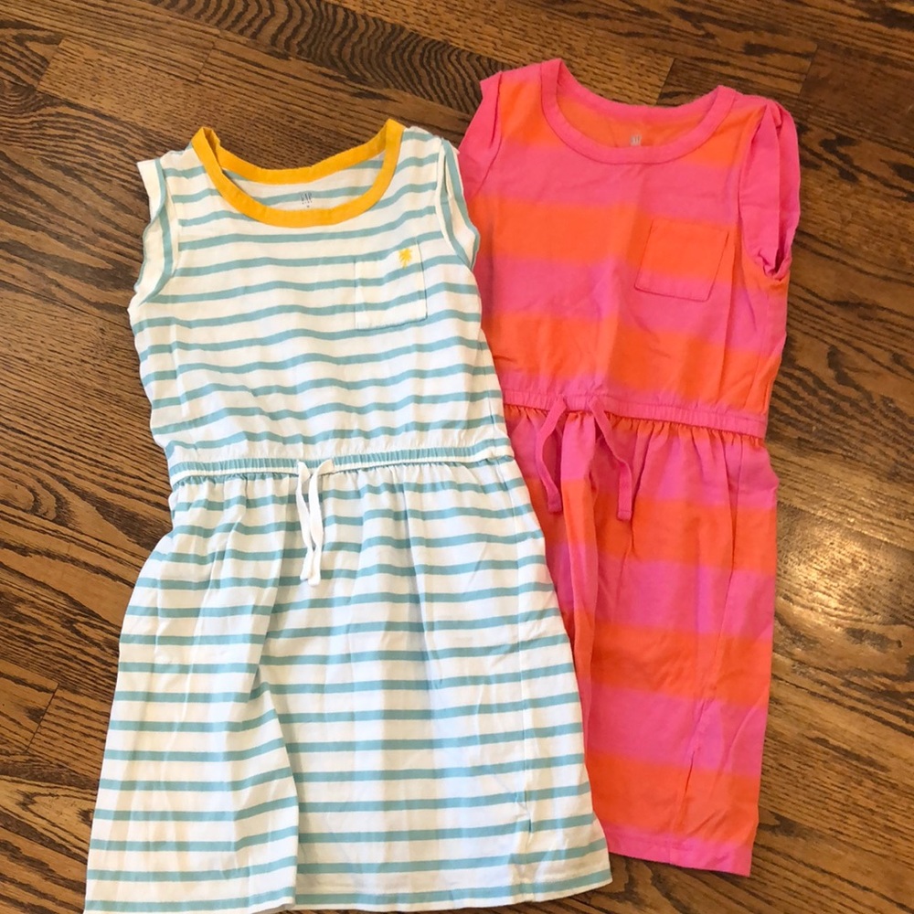 Two Gap kids cotton sleeveless dress set